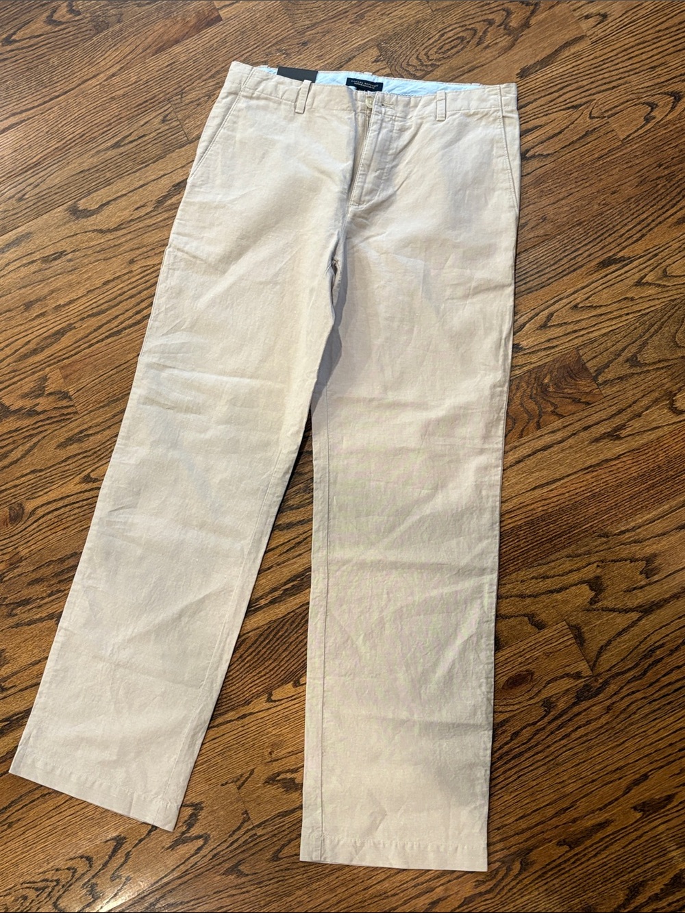 Banana Republic Men's tan/ khaki linen blend Chino Pants 33|34. NWT